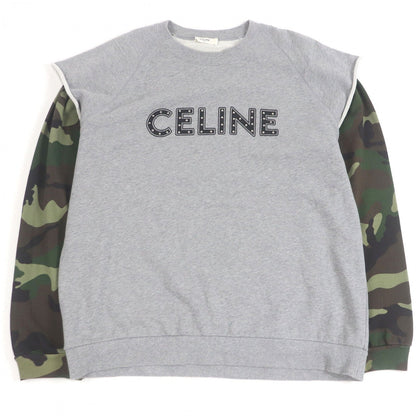 CELINE sweat 2Y340052H cotton Gray khaki XL