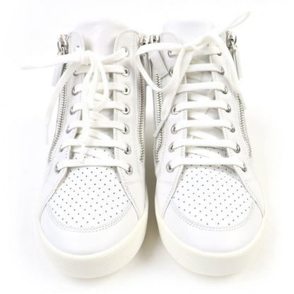 CHANEL High cut sneakers 14C G29689 leather white 36