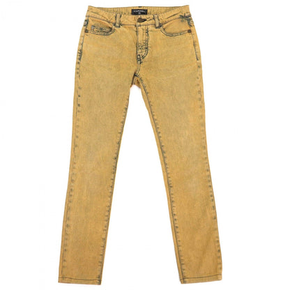 CHANEL Denim pants P49877 cotton Yellow type 34