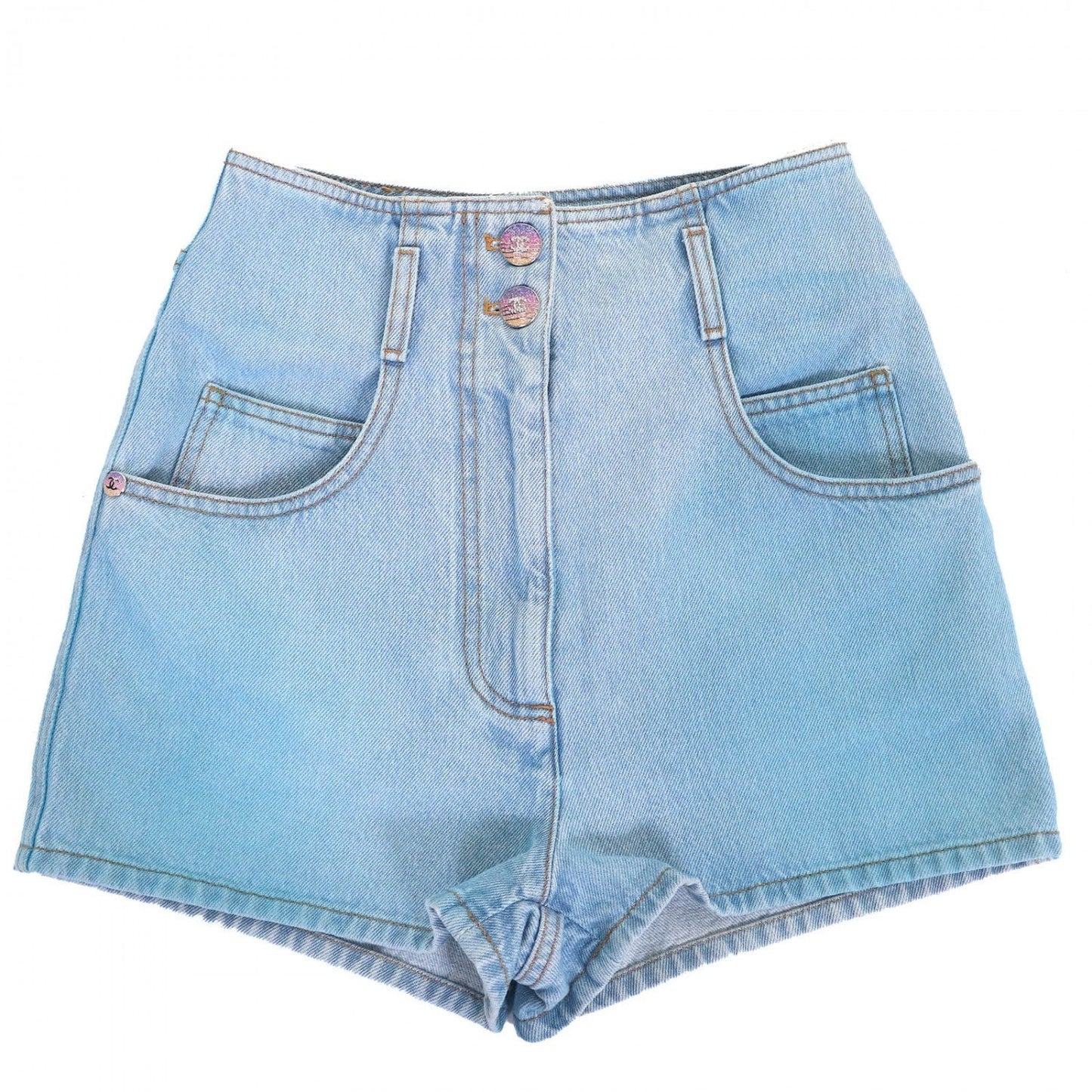 CHANEL Shorts 24C P76403 cotton Light blue 34