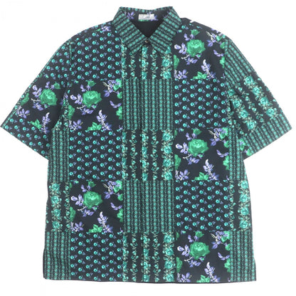 Dior HOMME Short sleeve shirt 293C517A5679 cotton Green black 40