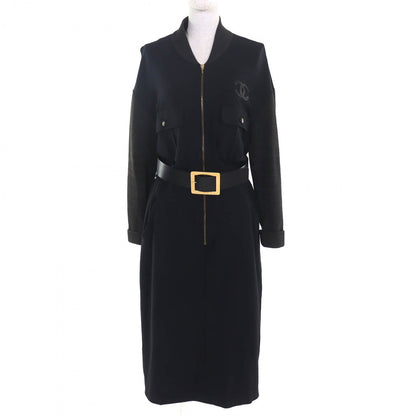 CHANEL one piece 23431/G29 Viscose Black Dark Gray type 42