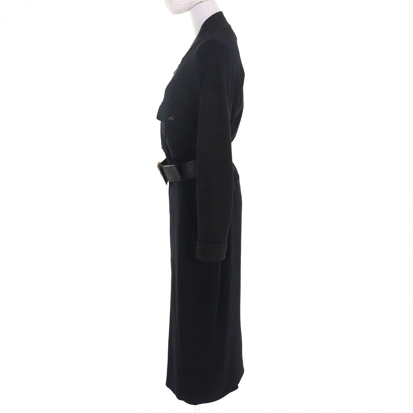 CHANEL one piece 23431/G29 Viscose Black Dark Gray type 42