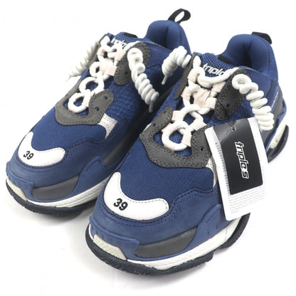 BALENCIAGA sneakers 533878 Suede leather blue TRIPLE S Triple S 39