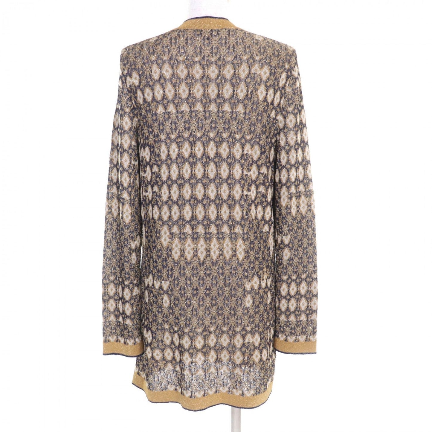 CHANEL cardigan P61677 Viscose Gold navy 38