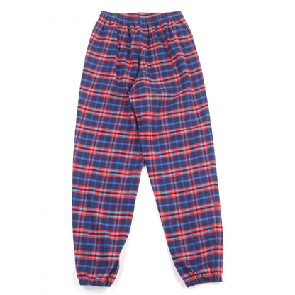 BALENCIAGA Pants 508491 cotton Red blue CHECK FLANNEL PANT XS
