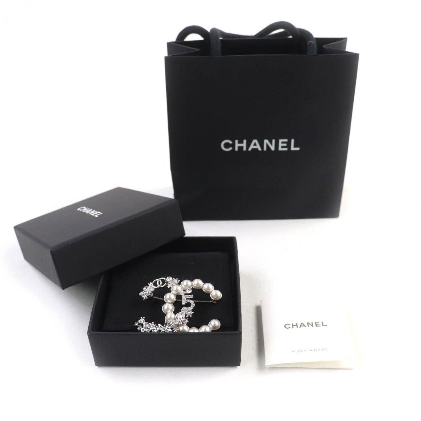 CHANEL Brooch B23P Ã£ÂÂ¼ Silver white