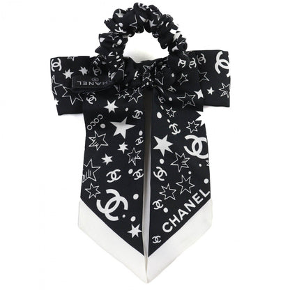 CHANEL hair accessory AAA890 silk Black White