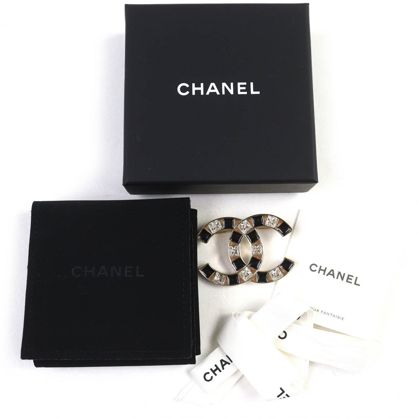 CHANEL Brooch ABE829 B25C Gold Plated Gold black