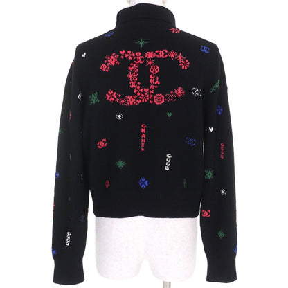 CHANEL knit P70647 21N cashmere Black multicolor 36