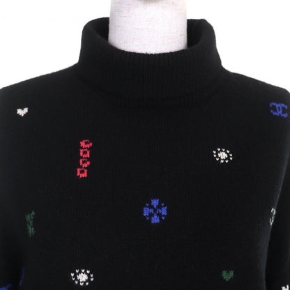 CHANEL knit P70647 21N cashmere Black multicolor 36