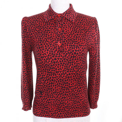 Christian Dior knit 144S71AM120 cashmere Red black 38