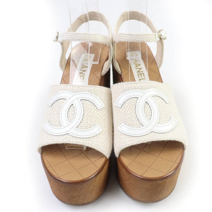 CHANEL Sandals 24P G45555 Ã£ÂÂ¼ Ivory 38