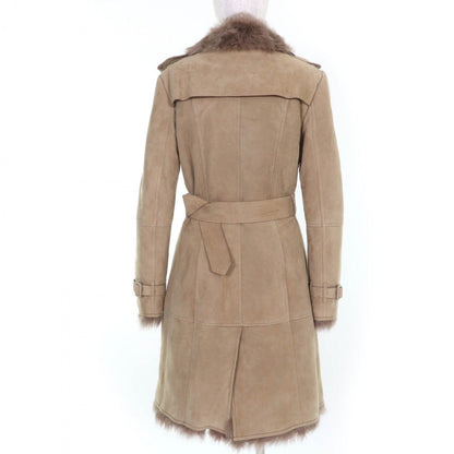 BURBERRY Mouton coat Sheepskin beige 42