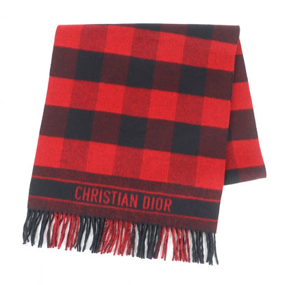 Christian Dior Scarf 95CHE200I wool Red black
