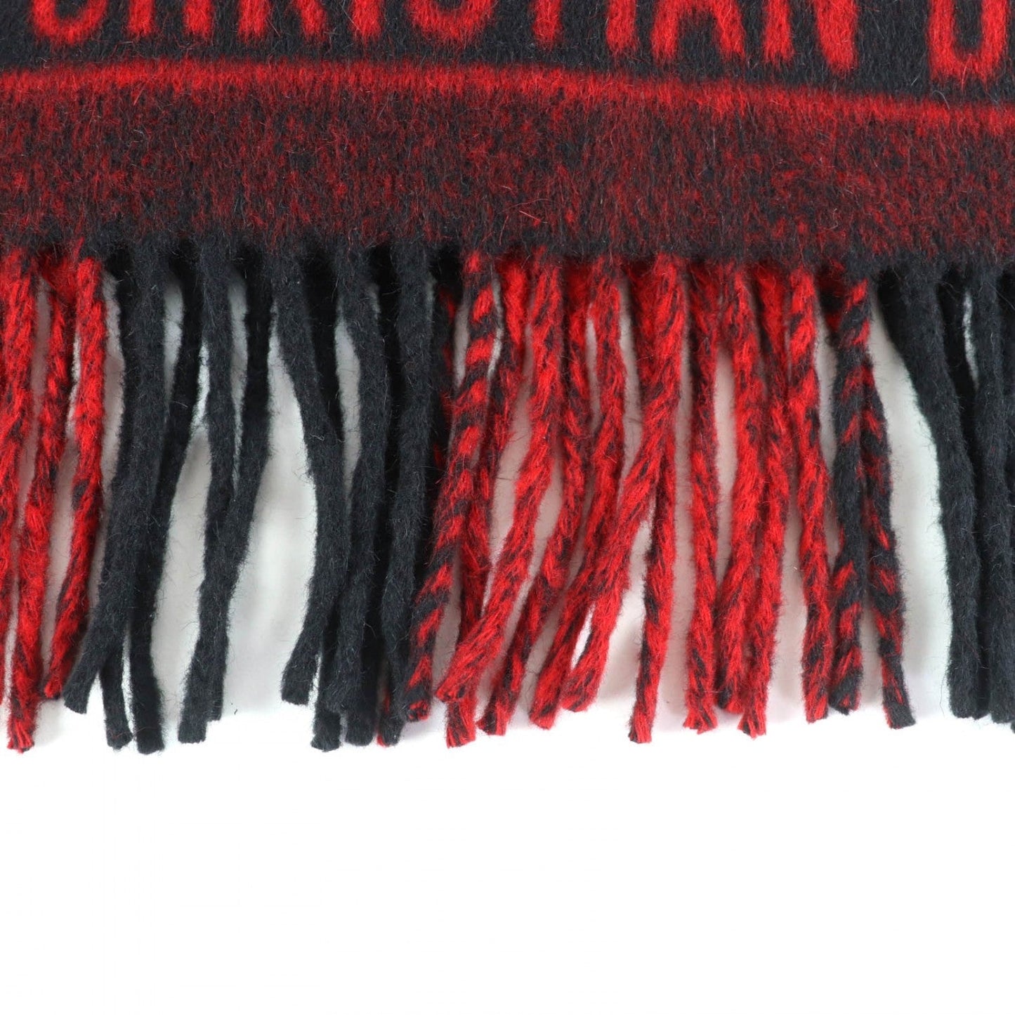 Christian Dior Scarf 95CHE200I wool Red black