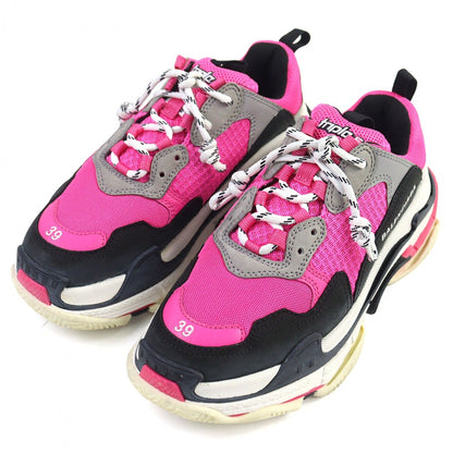BALENCIAGA sneakers 524039 leather Pink type Triple S 26