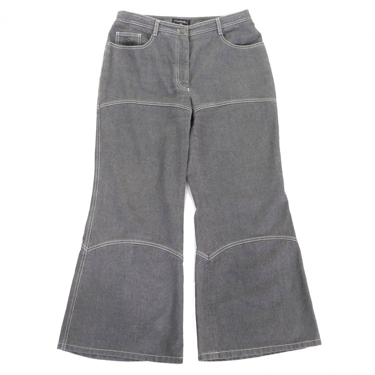 CHANEL Denim pants 01P P17693 cotton gray Ã¥Â¸ÂÃ¥Â°ÂÃ£ÂÂµÃ£ÂÂ¤Ã£ÂÂº46