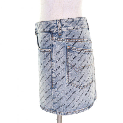BALENCIAGA Mini skirt 744972 cotton Indigo blue 36