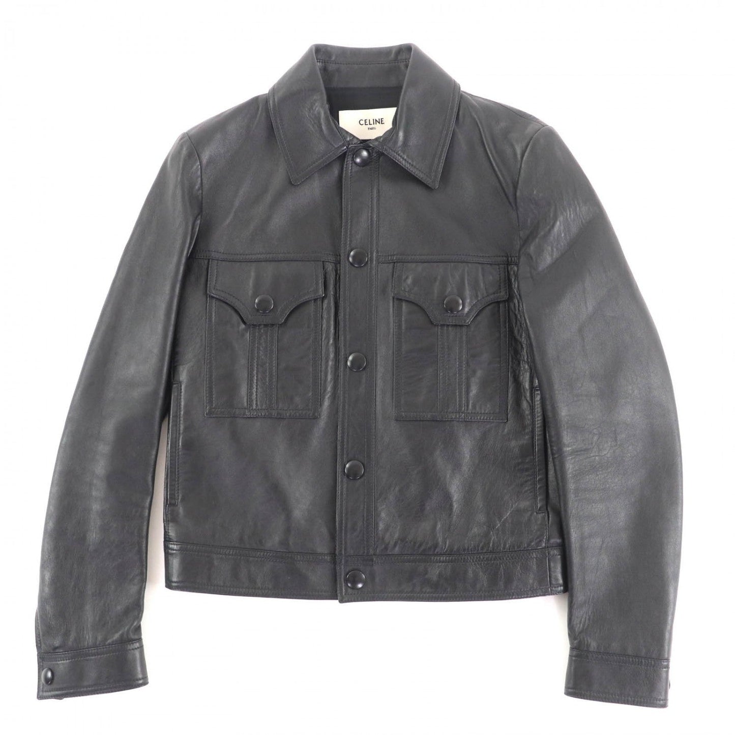 CELINE Jacket 2F017291D lambskin black 44