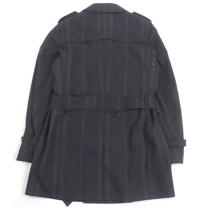 BURBERRY LONDON trench coat wool charcoal LL