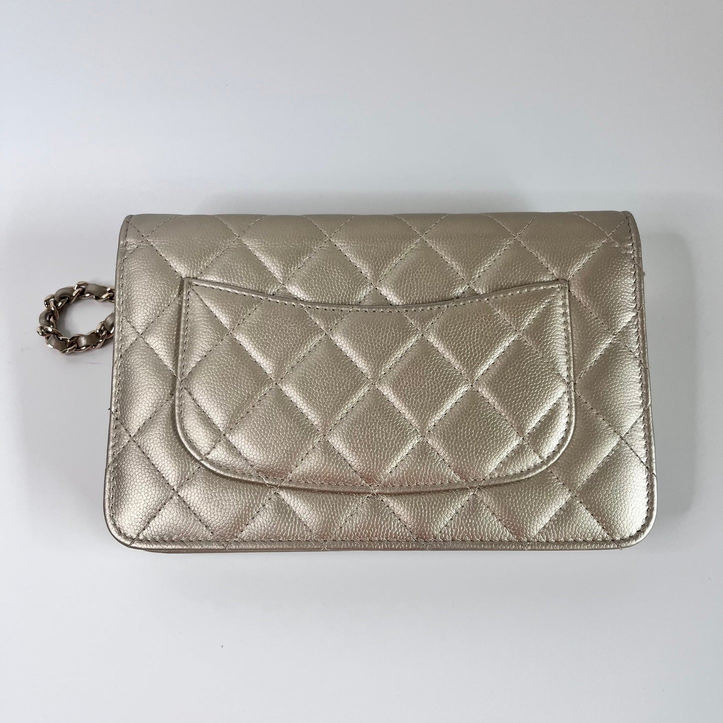 Chanel Wallet On Chains WOC Timeless/ Classic Gold Caviar Leather