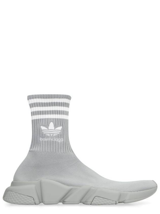 Luxury Balenciaga Trending 2025 Embroidered Logo Sock High Top Sneakers Grey
