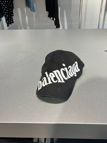 Luxury Balenciaga Trending 2025 diagonal logo ball cap black