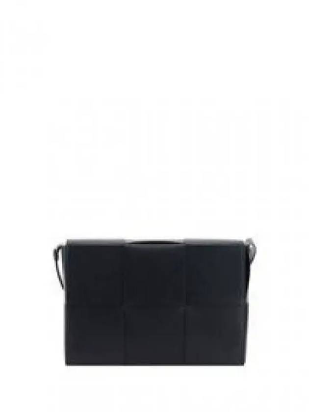 Luxury Bottega Veneta Large Intrecciato Cross Bag Black