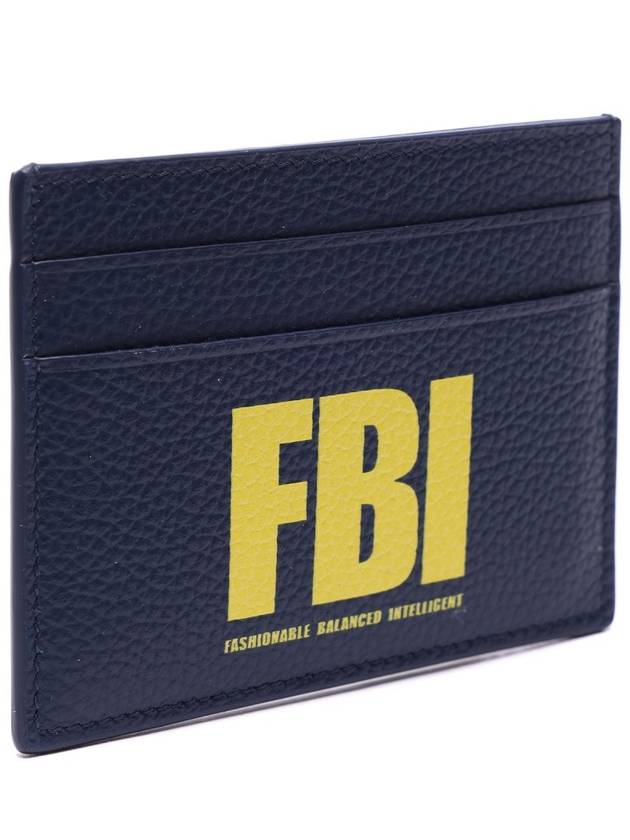 Luxury Balenciaga Trending 2025 FBI Print Card Wallet Navy
