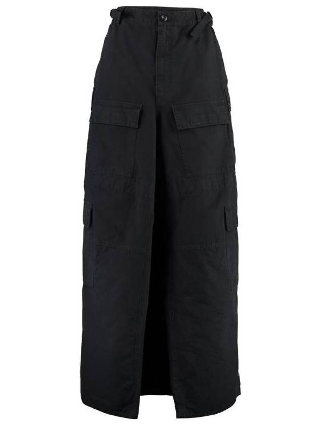 Luxury Balenciaga Trending 2025 Apron Cargo Pants A Line Skirt Black Black