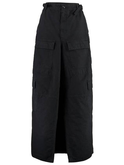 Luxury Balenciaga Trending 2025 Apron Cargo Pants A Line Skirt Black Black