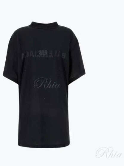 Luxury Balenciaga Trending 2025 Logo Print Short Sleeve T-Shirt Black
