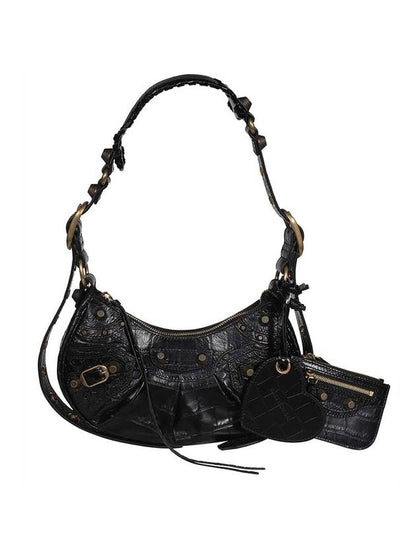 Luxury Balenciaga Trending 2025 Le Cagole XS Shoulder Bag Black