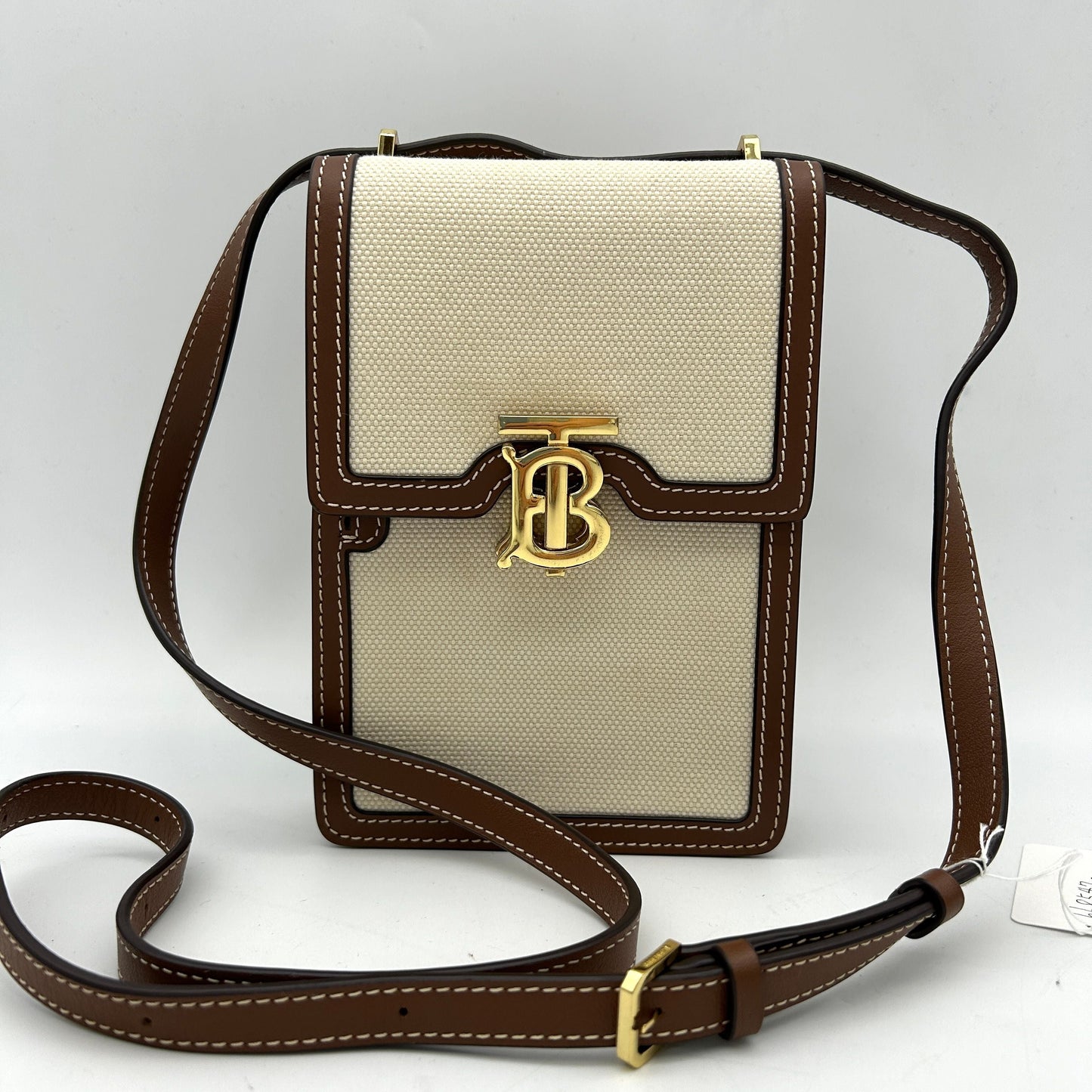 Luxury Burberry  TB Canvas Robin Crossbody Bag Brown bb8547cc