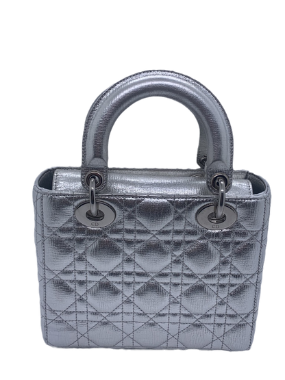 Lady Dior ABCdior Small Silver Cannage Lambskin Handbag 29-MA-0157
