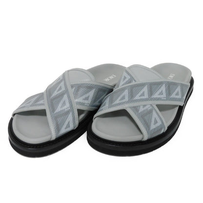 Dior Sandals 3SA112ZPP_H868 Smooth calfskin x rubber sole gray logo smooth calfskin CD diamond Aqua mens 42