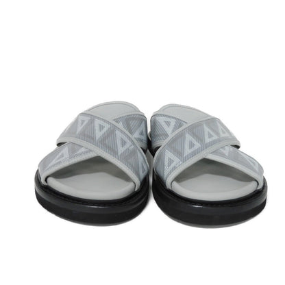 Dior Sandals 3SA112ZPP_H868 Smooth calfskin x rubber sole gray logo smooth calfskin CD diamond Aqua mens 42