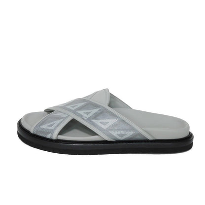 Dior Sandals 3SA112ZPP_H868 Smooth calfskin x rubber sole gray logo smooth calfskin CD diamond Aqua mens 42