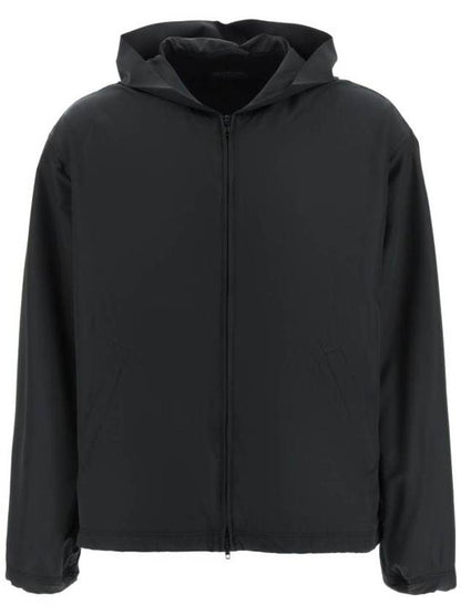 Luxury Balenciaga Trending 2025 Logo Print Hooded Windbreaker Black