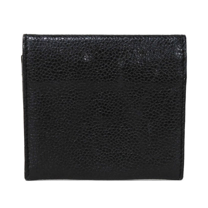 CHANEL Coin case Caviar skin black COCO Mark CC Mark 3rd Series Vintage Big Coco Compact flap wallet unisex(Unisex)