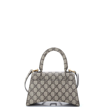 x Luxury Balenciaga Trending 2025 The Hacker Project Hourglass Top Handle Bag GG Coated Canvas Small