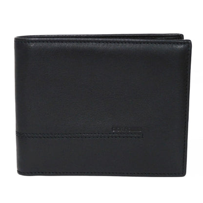DIOR HOMME Bifold Wallet Smooth Calfskin Leather black Smooth Calfskin Billfold Card Case Pass Case Good Condition Logo embossing Bifold wallet mens