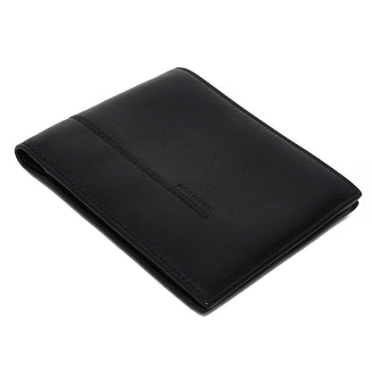 DIOR HOMME Bifold Wallet Smooth Calfskin Leather black Smooth Calfskin Billfold Card Case Pass Case Good Condition Logo embossing Bifold wallet mens