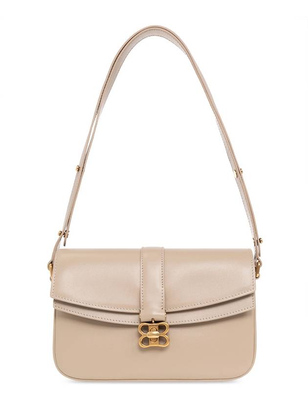 Luxury Balenciaga Trending 2025 WoMen's BB Buckle Flap Shoulder Bag Beige