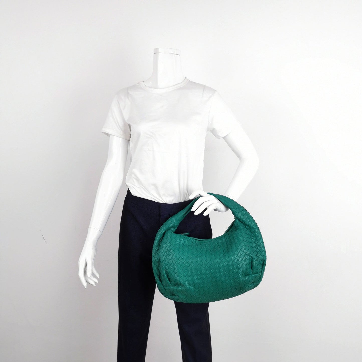 Bottega Veneta Belly Hobo Intrecciato Green Nappa Leather Small