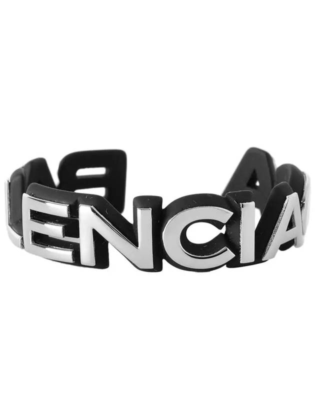 Luxury Balenciaga Trending 2025 Metal Logo Bangle Bracelet Silver