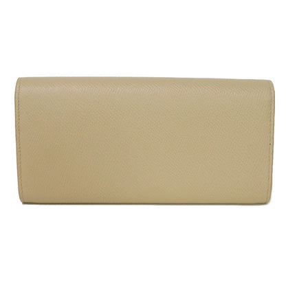 CELINE Long Wallet Purse 10B563BEL.03ND Grained calfskin (embossed) beige Foil Stamped Grain Calfskin Beige Bifold Wallet Long Wallet New logo Large flap wallet mens(Unisex)
