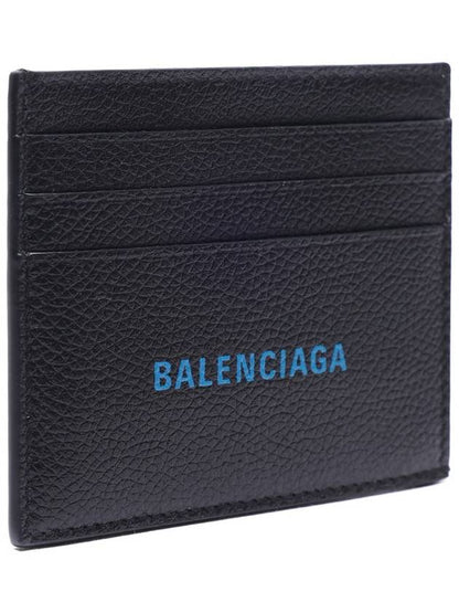 Luxury Balenciaga Trending 2025 Logo Print Leather Card Wallet