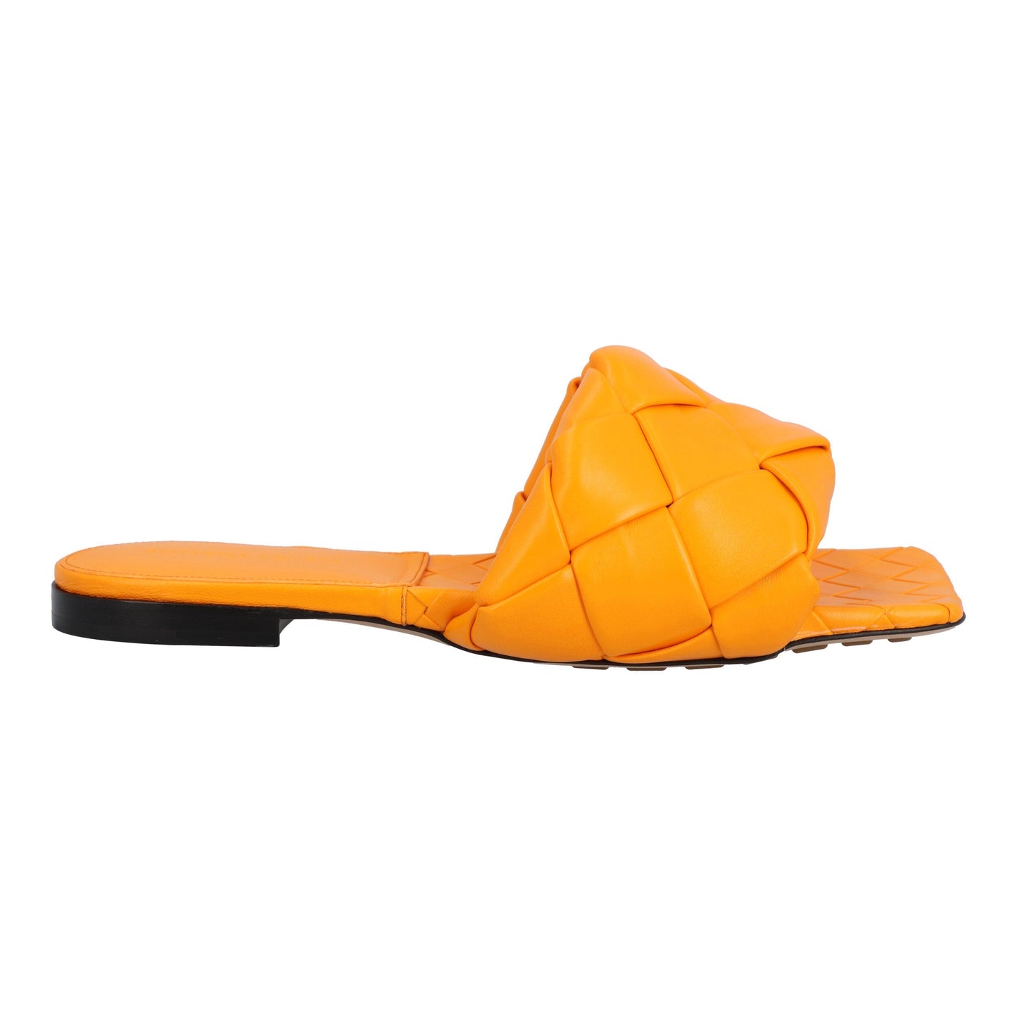 Luxury Bottega Veneta Lido Flat Sandal orange